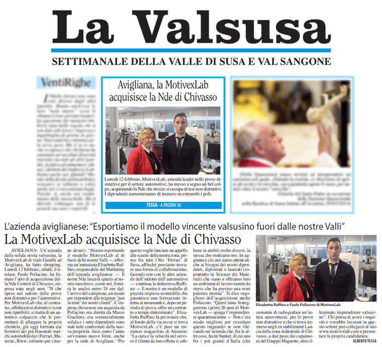La Valsusa, 15 Febbraio 2018