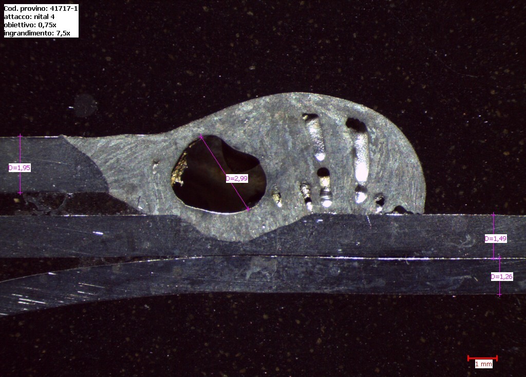 Macroscopia saldatura