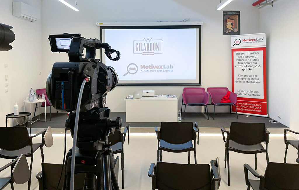 Evento Gilardoni 11/2021 - Sala conferenze con videocamere