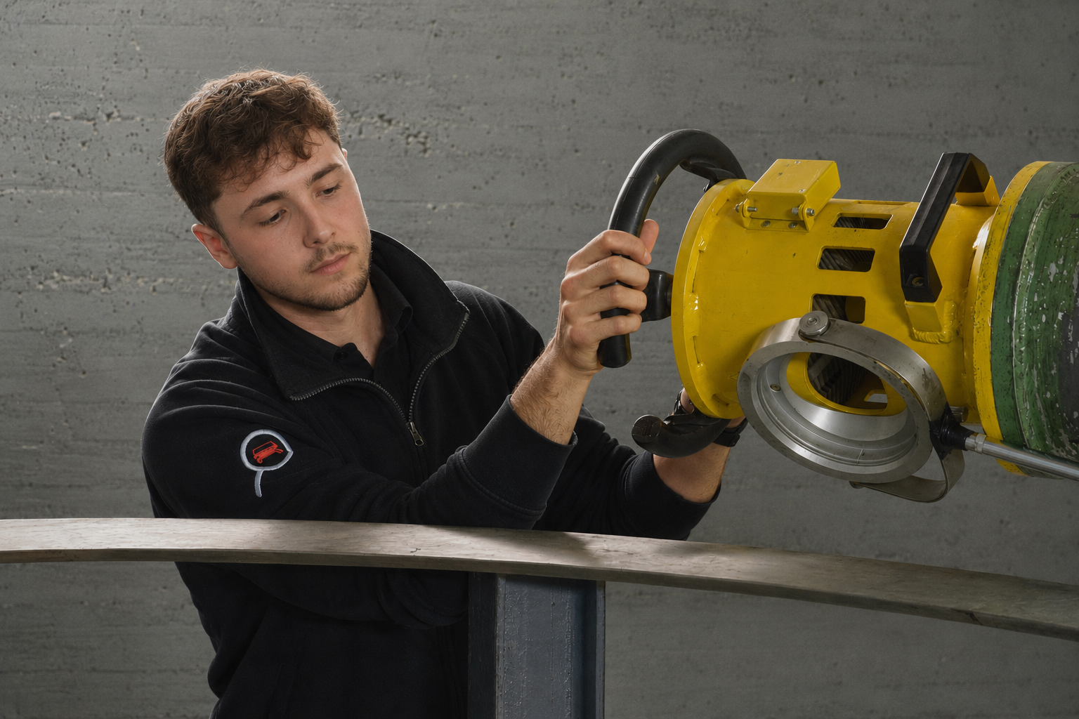 Tecnici al lavoro con particelle Magnetiche
